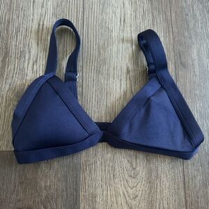 OneOne Swimwear Kameron Bikini Top Deep Blue Navy Size Medium